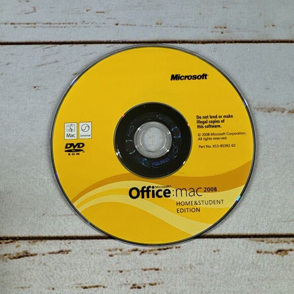 Microsoft Office Mac Home & Student 2008, Part# GZA-00006 W/ 3 Product Keys - Picture 3 of 3